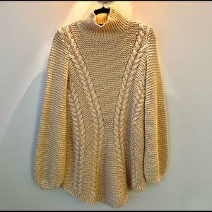 Free People - Cable-Knit Turtleneck Sweater Dress